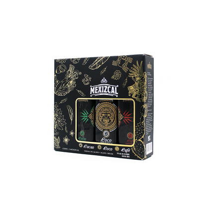 TRIPACK CREMA DE MEZCAL MEXIZCAL COCO, CAFÉ Y CACAO 100ml
